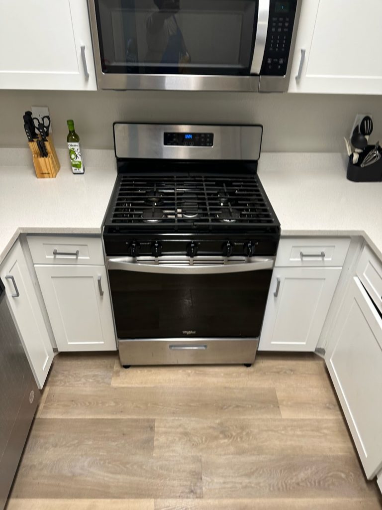 A clean kitchen.